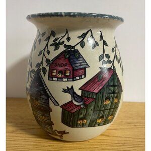 Utensil Holder Birdhouse Design by Home & Garden Party Vintage 1999 Stoneware